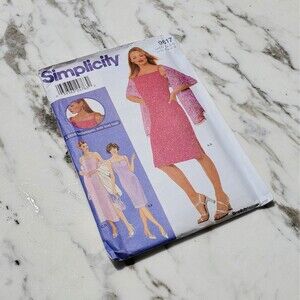 Sewing Pattern for Y2K Dress in 2 Lengths, Shawl + Purse in Size 4, 6, 8, 10